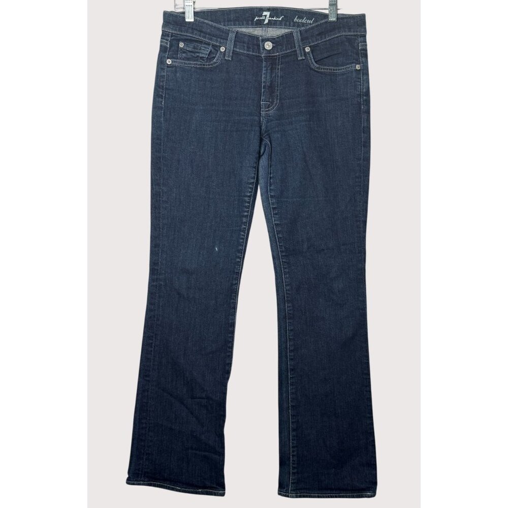7 For All Mankind Bootcut Jeans Sz 30 Women Stretch Signature Wave Pocket Design